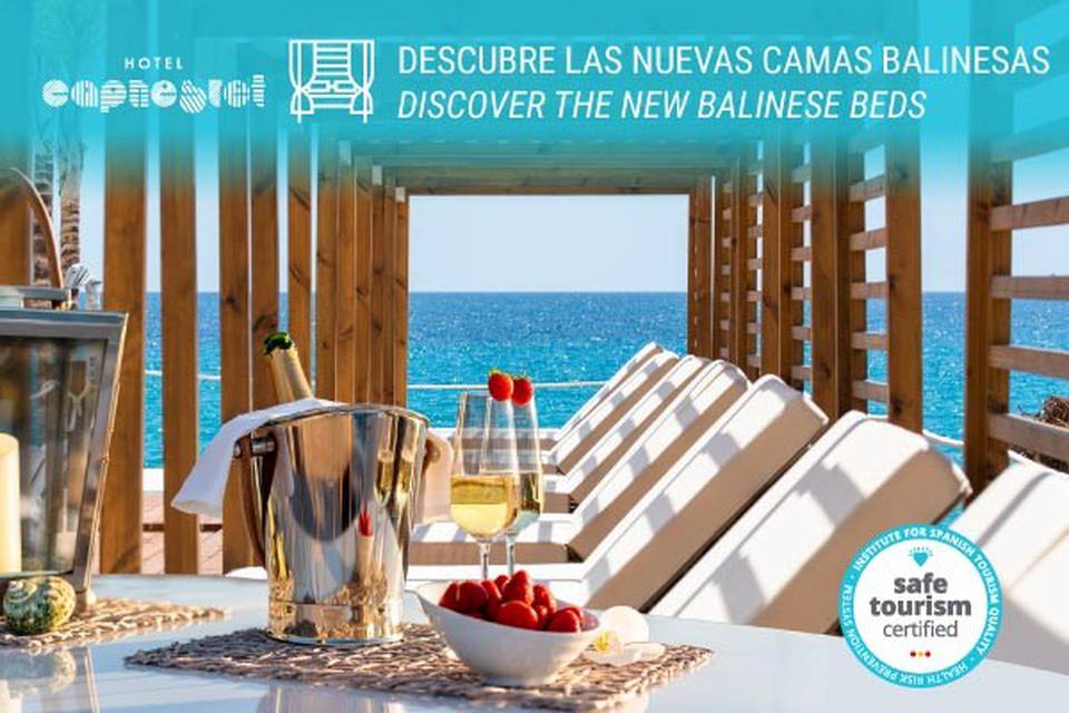Découvrez les nouveaux lits balinois Hôtel Cap Negret Altea, Alicante